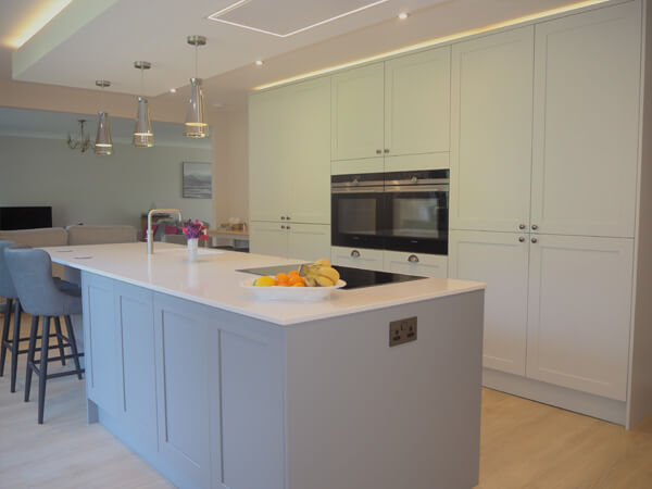 British shaker in hardwick scots grey and dust grey